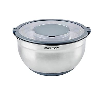 Mastrad F29463 Mixing Bowl, Stainless Steel, Gray