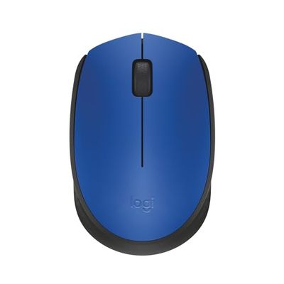 Logitech M171 Mouse Wireless per PC, Mac, Laptop, 2,4 GHz con Mini Ricevitore USB, Tracciamento Ottico, Durata della Batteria di 12 mesi, Ambidestro - Blu