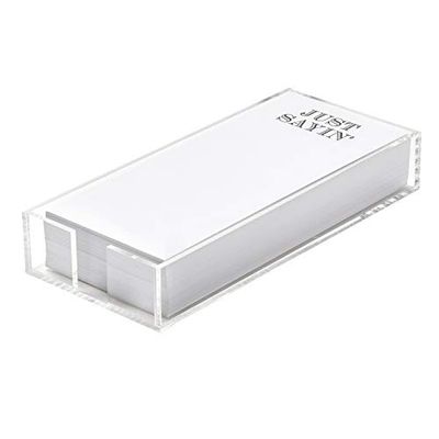 Santa Barbara Design Studio Acrylic Holder and Notepad Set, Just Sayin', 4.3 x 10-Inch