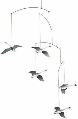 Flensted Mobiles skandinavisk svan hängande mobil – 56 cm – högkvalitativ kartong