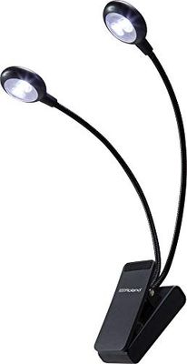 Lámpara LED doble de Roland con pinza y luz blanca fría, 4 bombillas - LCL-15C
