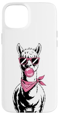 Alpaga Lunettes De Soleil Chewing-Gum Alpagas Coque pour iPhone 15 Plus