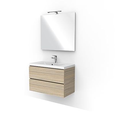 TIENNE4 S.R.L. Mobile Bagno, Legno ingegnerizzato, Olmo, 80