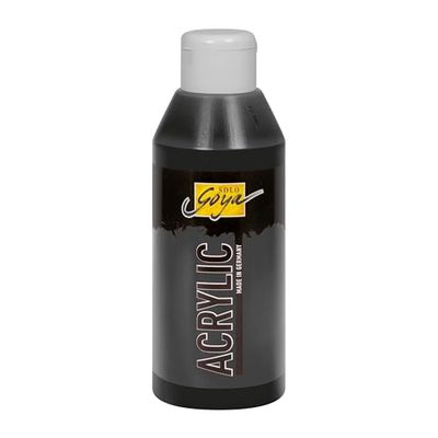 KREUL 84226 - Solo Goya Acrylic Peinture acrylique Noir Flacon de 250 ml Peinture à base d’eau crémeuse, polyvalente, opaque et résistante à l’eau Qualité étude Séchage rapide avec un aspect mat