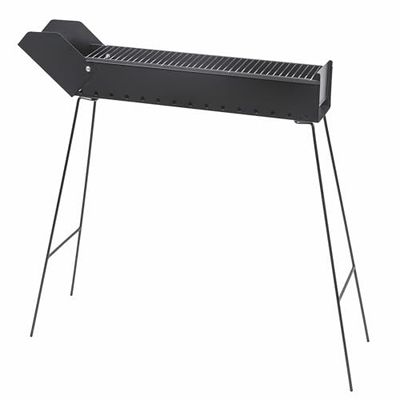 GALILEO Barbecue pieghevole per arrosticini a carbonella, struttura in ferro con rampa, 74x14x76 cm, BestBQ