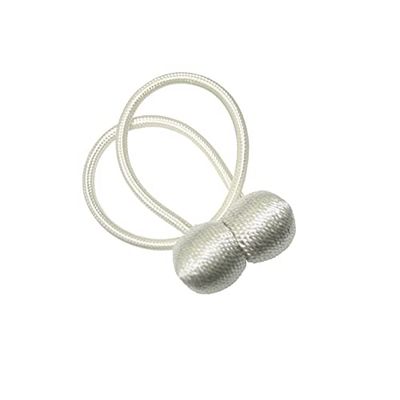 Gardinia Fermatenda con Magnete, Bianco, 48 cm, 2 unità