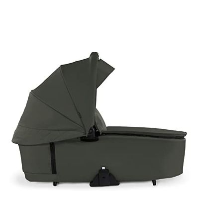 hauck Nacelle Walk N Care Carrycot, dès la Naissance, Facile à Fixer sur Poussette et à Enlever avec Boutons à Memoire, Fenêtre Panoramique XXL, UPF 50+, Pliable, Vert Olive Foncé