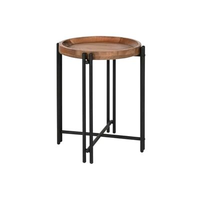 Home ESPRIT Mesita Auxiliar Madera Metal 50 x 50 x 60 cm