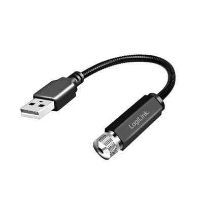 LogiLink LED016 - USB-A LED-sterrenlicht met 6 lichtpatronen en met flexibele hals