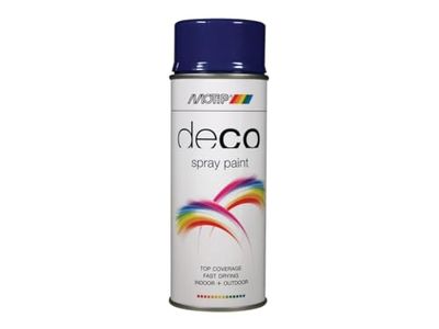 Motip Deco Spray Paint High Gloss RAL 5002 Ultramarine Blue 400ml
