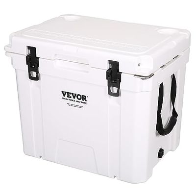 VEVOR Passieve Koeler Ijsbox 49,55 L, Geïsoleerde Koeler Camping Thermobox 40-45 Blikken, Camping Box Koelkast met Flesopener, Geïsoleerde Koeler Draagbaar, Multifunctionele IJskoeler