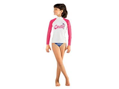 Cressi RashGuard Junior Maglia Protettiva in Tessuto Elastico con Protezione solare UV (UPF) 50+, Rosa (Seahorse), XS/1 (Taglia del produttore:5 Anni)