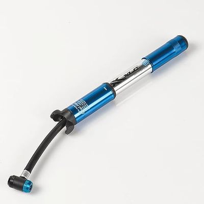 XLC Mini pump MTB PU-M02 7 bar/100 psi Silver/bronze Presta/Schrader, Length:215 mm