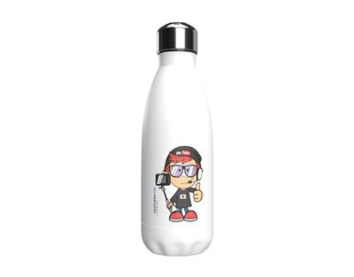 CyP Brands- Me Humanityflaska, vattenflaska, vattenflaska, drickflaska, Youtuber pojke, karaktär, vit, officiell produkt