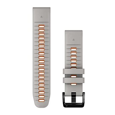 Garmin Epix series 22mm QuickFit Grey/Ember Orange Silicone Band