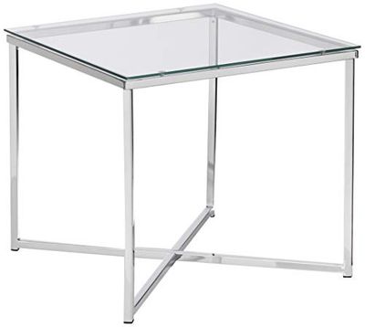 AC Design Furniture ABC Home Scandinavian Style - Mesa para candeeiro (cromado), cor prateada