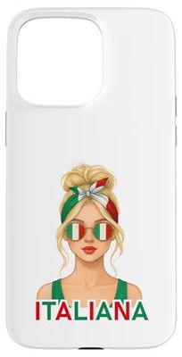 Italian Italiana Girl Italy Flag Italian Girlfriend Wife Custodia per iPhone 15 Pro Max