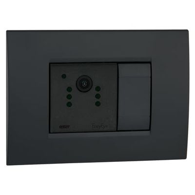 VEMER VE794900 EASYEYE - Telecamera WiFi da Interno con APP dedicata, Installazione Scatola da Incasso 2 Moduli, Videocamera di Sicurezza Full HD e Tecnologia a Infrarossi, Alimentazione 230V, Grigia
