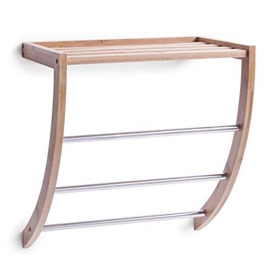 Zeller Present 13595 Porte-Serviettes Bambou/Chromé 38 x 24 x 40 cm