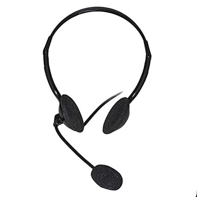 LINK LKHS03 CUFFIA CON MICROFONO ORIENTABILE, CONNETTORE 1 X 3,5 MM E CONTROLLO VOLUME