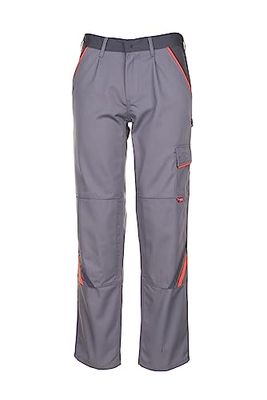 Planam 2420 - Visline Pantaloni Da Lavoro Nero/Arancione, Grigio, Taglia 48