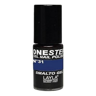 LAYLA ONE STEP Smalto Semipermanente in Gel 3-in-1 Veloce e Facile Applicazione Durata 3 Settimane Alta Pigmentazione Senza Strato di Dispersione 5ML Layla Cosmetics N.31 BLUES (Blu)