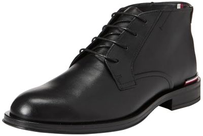 Tommy Hilfiger Bottes Basses Homme en Cuir, Noir (Black), 46
