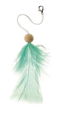 GLOREX 6 3822 212 - Plumas para colgar (6 unidades) Aqua 7 cm, con mosquetón, azul