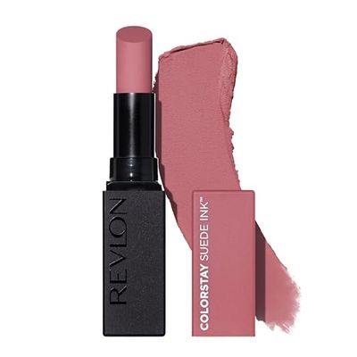 Revlon ColorStay Suede Ink Lipstick, Rossetto Opaco, A Lunga Durata, Formula No-Transfer, Arricchito con Vitamina E, Resistente All'Acqua, 008 That Girl, 2.55g