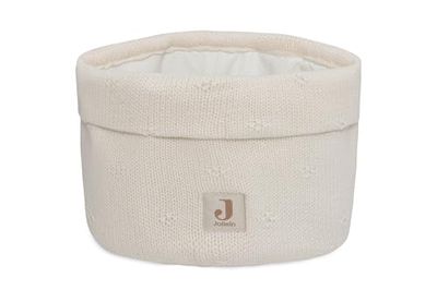 Jollein Verzorgende mandje - Cosy Knit, ivoor - 60% katoen, 40% acryl - 14x18 cm - wit