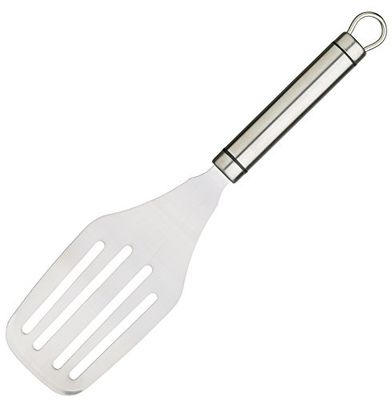 KitchenCraft Vibrador profissional de aço inoxidável para hambúrgueres / arranhador para passar a ferro, 28 cm