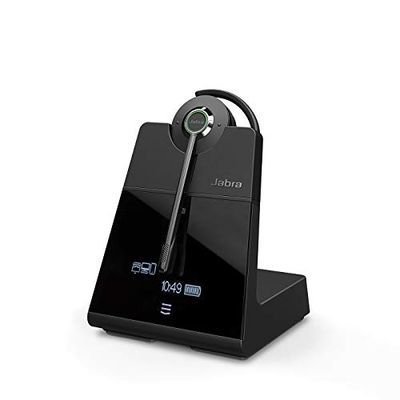 Jabra Engage 75 On-Ear Dect Convertible Headset - certyfikowane przez Skype for Business bezprzewodowe słuchawki z redukcją szumów do telefonów stołowych i Softphones - czarne