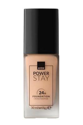 Avon Power Stay 24 Hour Longwear Foundation SPF10, Honey Beige 330P, Colour Lock Technology, Breathable, Natural-Looking Formula, 35 Shades, Cruelty Free