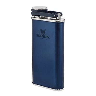 Stanley Classic Wide Mouth Flask 0.23L Nightfall with Never-Lose Cap - Fickplunta i rostfritt stål med stor öppning för enkel påfyllning och hällning - BPA-FRI läckagesäker, isolerad plunta