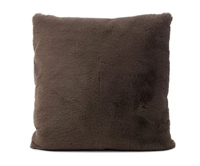 Gözze - Cuscino Decorativo Quadrato, Federa in Finta Pelliccia, 100% Poliestere, 60 x 60 cm - Tortora
