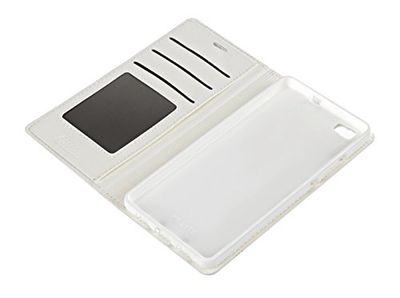 Wallet Folio Case, Book Cover - Huawei P8 Lite - White