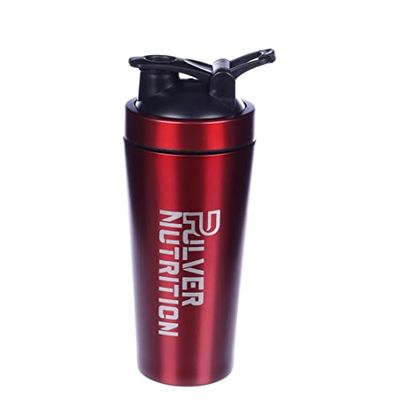 Pulver Acero inoxidable Shake Cup - Protein Shaker - Libre de BPA - 1000ml - Rojo