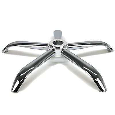 Waytex 78185 5-ramienną nóżkę krzesła biurowego o średnicy 64 cm, do kółek lub łyżw, polerowanej stali chromowanej i chromowanej kołpa..