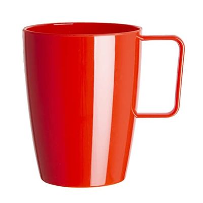Olympia Kristallon Verres à anse en polycarbonate 284 ml (lot de 12), rouge,incassables, pour boissons froides et chaudes jusqu'à 100°C, passent au lave-vaisselle, CE289
