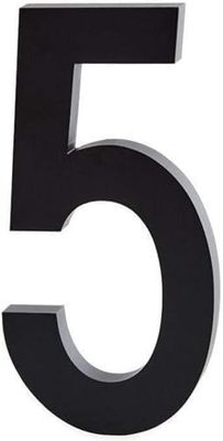 Design Letters 302030005 - Números de casa de aluminio, color negro (0-9) - grande 10cm-5