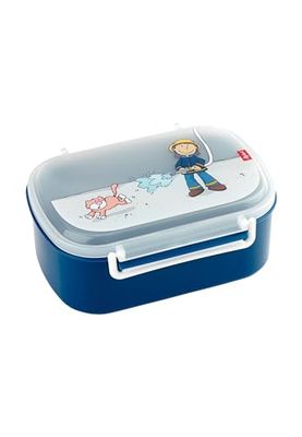 SIGIKID 24474 Frido Firefighter Lunchbox, BPA-vrij, aanbevolen voor meisjes en jongens, aanbevolen vanaf 2 jaar, blauw