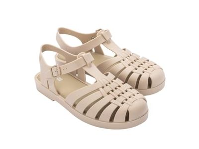 Melissa Unisex Possession Ad Flat Sandal, Beige, 2.5 UK