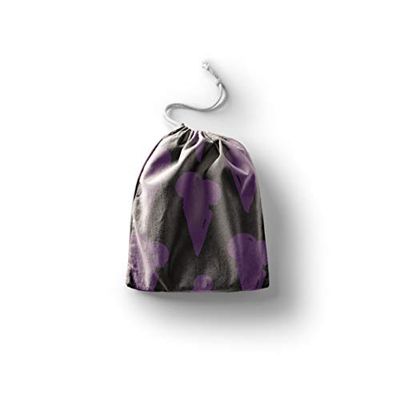 Bonamaison Impreso Algodón Bolsas con Cordón, Bolsa con Cordel para el Hogar y el Almacenamiento de Verduras, Bolso de Compras, Plegable, Ecologica, Reutilizables, Tamaño: 20x30 Cm