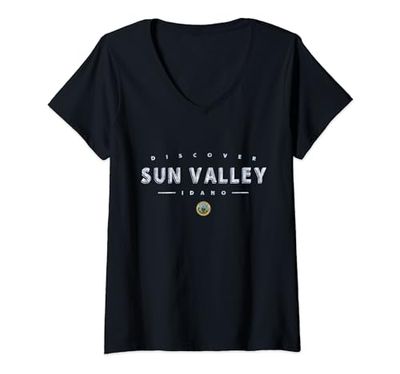 Mujer Sun Valley Idaho - Identificación de Sun Valley Camiseta Cuello V