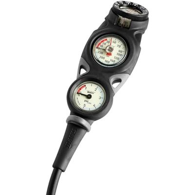 Mares Unisex instrument Mission 3 tryckmätare svart, en storlek
