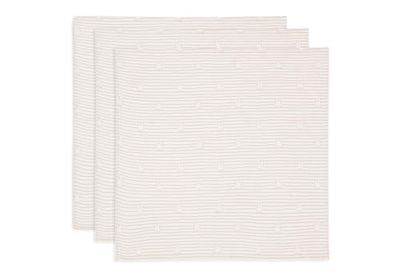 Jollein Muselina para bebé, diseño de Rayas Miffy, Galletas, 3 Unidades, 70 x 70 cm, 100% algodón, Certificado Öko-Tex, Color marrón Claro con Rayas