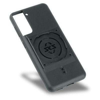 SKS Germany COMPIT COVER per SAMSUNG S21 5G Copertura per cellulare con dispositivo di fissaggio (compatibile con il COMPIT, in plastica bicomponente resistente all'usura, piacevole al tatto), nero