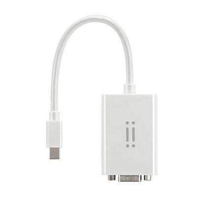 Aiino - Adaptador Accesorio Conexión de Mini Displayport A VGA, Compatible con Puerto Thunderbolt Pc Apple - Blanco