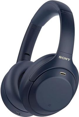 Sony WH-1000XM4 bezprzewodowe słuchawki Bluetooth z aktywną redukcją hałasu ANC, bateria 30 godz, sterowanie gestami, szybkie ładowanie, aplikacja telefon, asystent głosowy (Alexa, Google), niebieskie