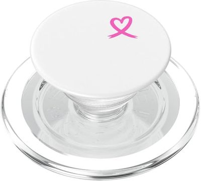 Linda cinta rosa para concienciación sobre el cáncer de mama para mujeres, hombres y niños PopSockets PopGrip para MagSafe